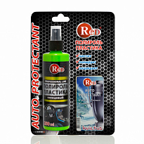  RED R4204 Полироль пластика глянцевый парфюм с губкой Invictus 250мл в бл. 1шт./12шт.